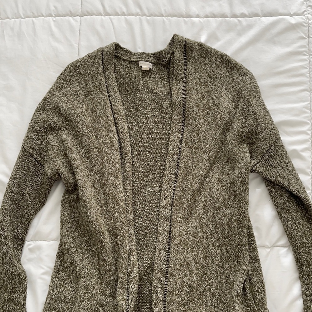 Silence + Noise green duster cardigan